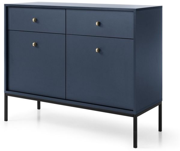 Kommode Mono 103,5x39x83cm Sideboard marineblau 2-türig