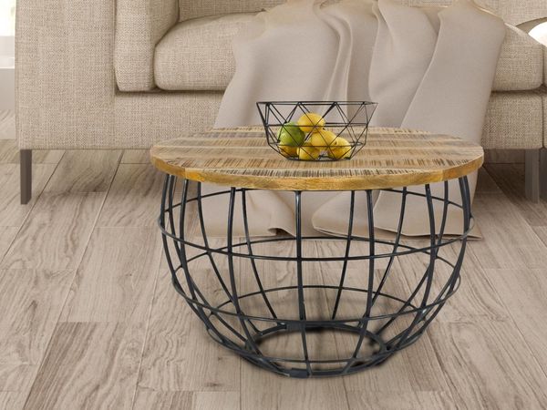 Amagohome Beistelltisch Couchtisch rund ø55/60/65/75cm Beistelltisch Industrie Style Metall Ge