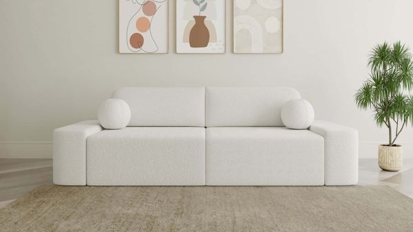Sofa Oval mit Schlaffunktion | Bettkasten |verschiedene Farben erhältlich