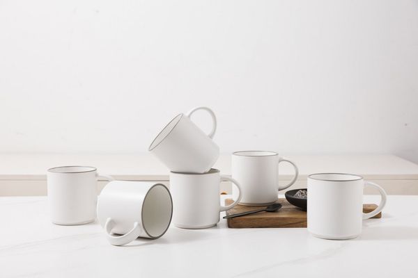 OTTO home Becher Kaffeebecher Ylvii, 6er Set, 6-tlg, Steinzeug, spülmaschinenfest und mikrowellengeeignet, 350 ml