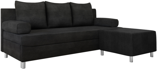 Schlafsofa Dover Cord (Sofa mit Polsterhocker, Farbe: Poso 135)