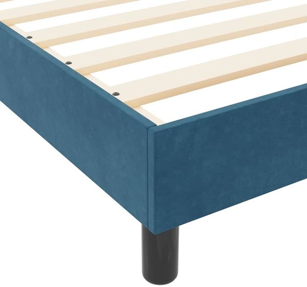 vidaXL Boxspringbett mit Kopfteil Dunkelblau 140 x 190 cm Samt 3344877 Bild 11