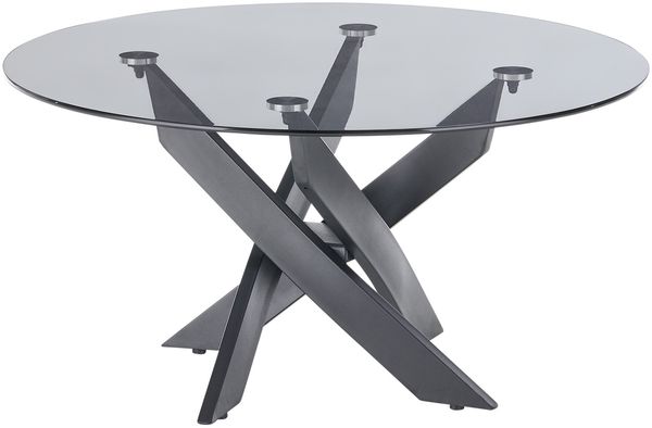 Couchtisch >KOPENHAGEN< in Klarglas / schwarz - 45x80 (HxD)