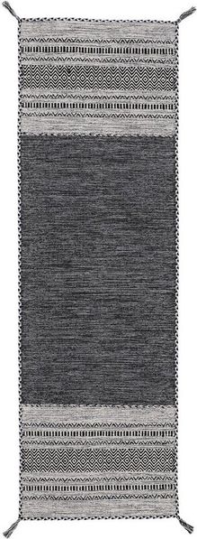 carpetfine Teppich Kelim Azizi, auch als Läufer erhältlich, rechteckig, Höhe: 5 mm, handgewebt, Baumwolle, Wendeteppich mit Fransen, Fleckerl, Wohnzimmer