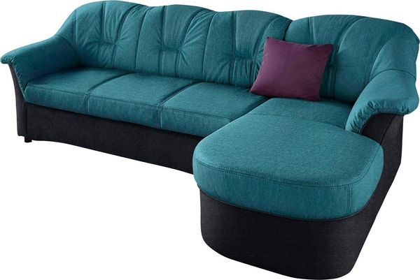 DOMO collection Ecksofa Flores Schlafsofa, B/T/H: 233/142/86 cm, L-Form, wahlweise mit Bettfunktion, wahlweise mit Federkern, auch in Leder