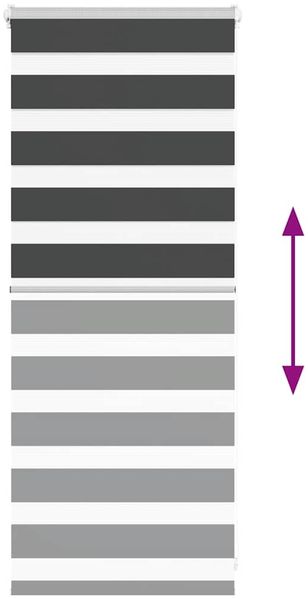 vidaXL Doppelrollo Schwarz 65x100 cm Stoffbreite 60,9 cm Polyester 4014202 Bild 5
