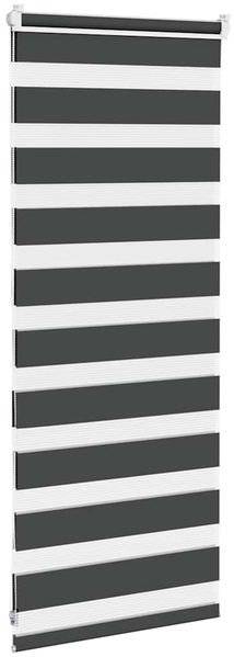 vidaXL Doppelrollo Schwarz 65x100 cm Stoffbreite 60,9 cm Polyester 4014202 Bild 4
