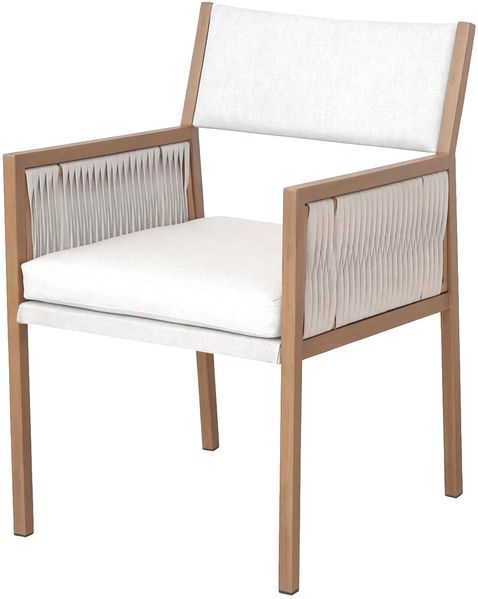 Garten-Essgarnitur HWC-Q12, Gartengarnitur Tisch+4xStuhl Sitzgruppe, Polyrattan Olefin (210 g/m²) ~ weiß Bild 8
