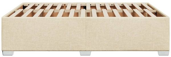 vidaXL Bettgestell ohne Matratze Creme 140x190 cm Stoff 3284476 Bild 5