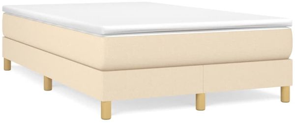 vidaXL Polsterbett, Stoff, 25,0 cm, Creme, 120x200 cm, Natur Bild 2