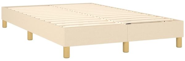 vidaXL Polsterbett, Stoff, 25,0 cm, Creme, 120x200 cm, Natur Bild 4