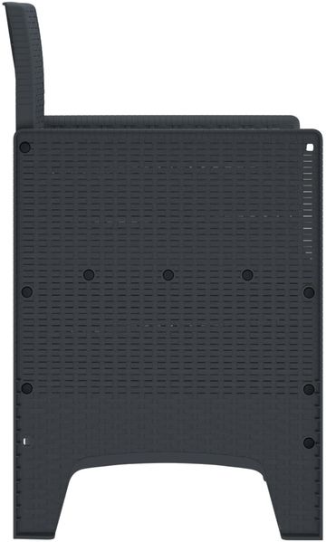 vidaXL Gartenstuhl 4 pcs Anthrazit 53 x 49 x 85 cm Polypropylen 847470 Bild 4