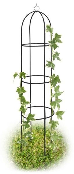 Relaxdays 2x Rankobelisk aus Metall 1,9 m