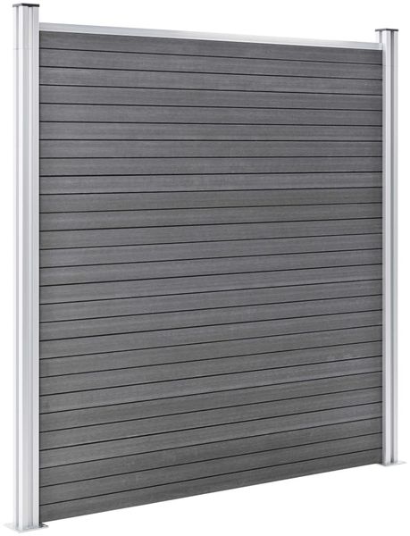vidaXL Gartenzaun WPC 1391x186 cm Grau 3053231 Bild 5