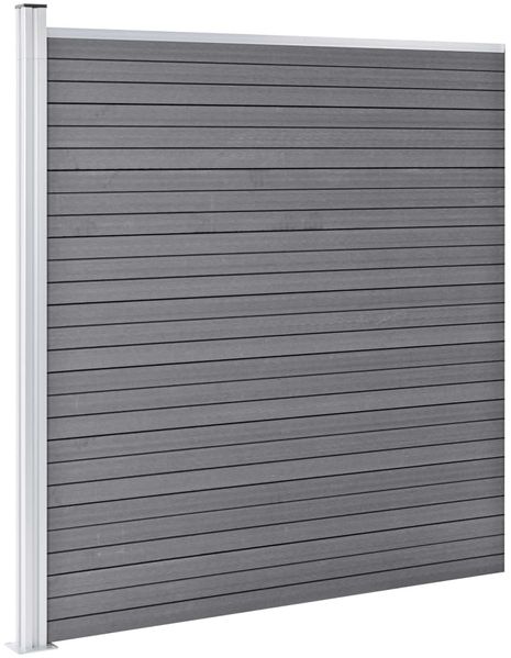vidaXL Gartenzaun WPC 1391x186 cm Grau 3053231 Bild 3