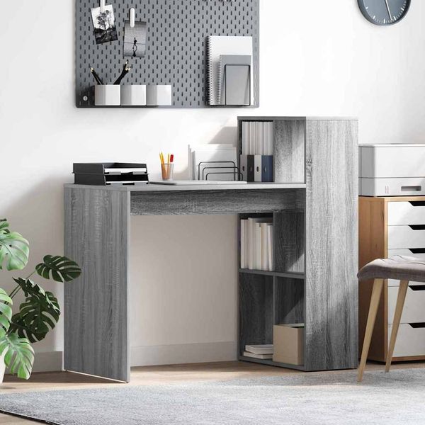 vidaXL Schreibtisch Graues Sonoma 108 x 55 x 103.5 cm Holzwerkstoff 869463