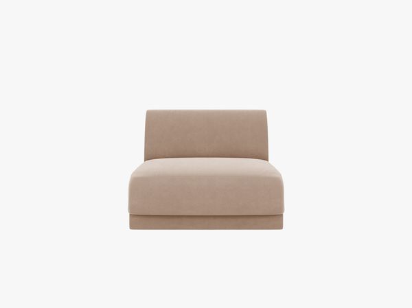 Micadoni Modul Armlos Miley Samtstoff Bluvel Cappuccino