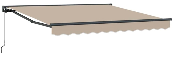 vidaXL Einziehbare Markise Beige 300 x 250 cm Polyester und Metall 3330067