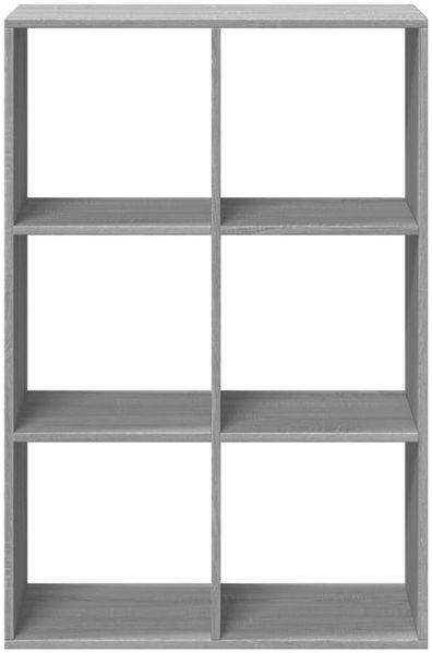vidaXL Raumteiler-Bücherregal Grau Sonoma 69,5x29x103,5 cm 858017 Bild 5