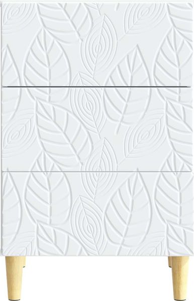 vidaXL Nachttisch Weiß 43 x 39,5 x 66,5 cm Holzwerkstoff 895015 Bild 3