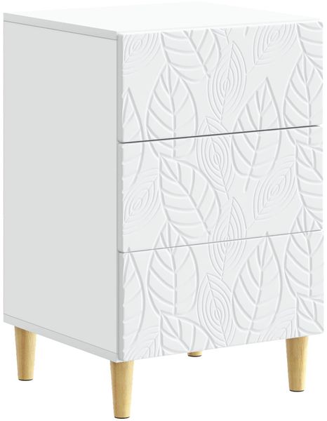 vidaXL Nachttisch Weiß 43 x 39,5 x 66,5 cm Holzwerkstoff 895015