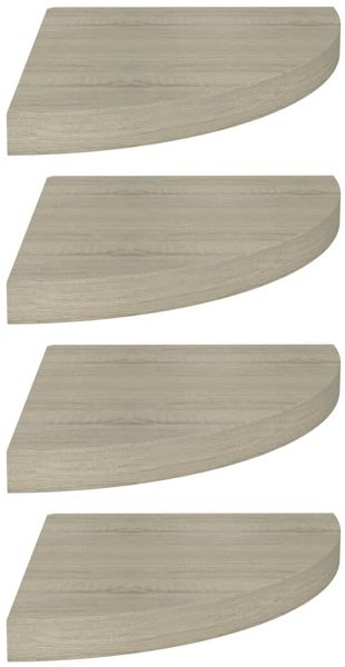 vidaXL Eck-Schweberegale 4 Stk. Eichen-Optik 35x35x3,8 cm MDF 323927 Bild 2