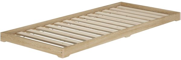 Flachbett platzsparend extra niedriges Einzelbett 90x200 Esche geölt V-60.47E-09Rollrost und Matratze inkl. Bild 2