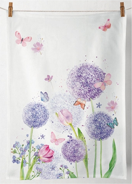 Ambiente® Geschirrtuch Flower beauty, (1-tlg, 1-teilig), Geschirrtücher ca. 50x70cm Baumwolle