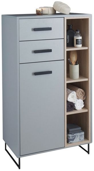 moebel-dich-auf Hochkommode TOURS (Highboard, Badschrank mit offenen Fächern), Breite 65 cm