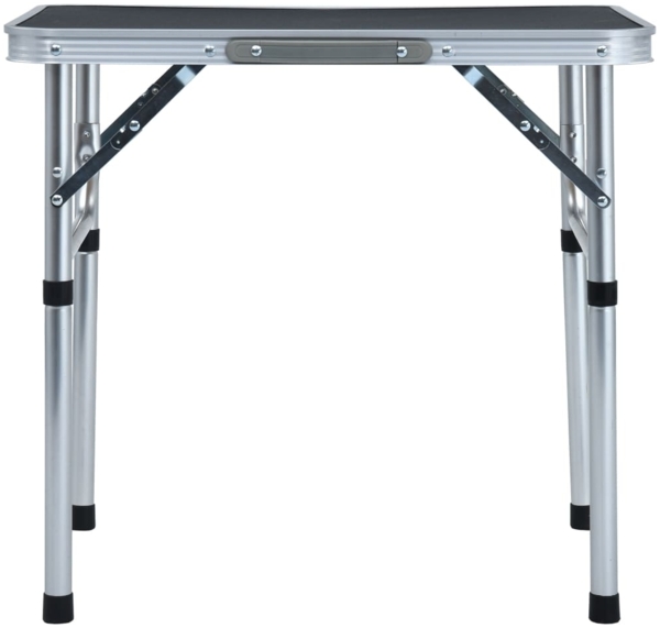 vidaXL Klappbarer Campingtisch Grau Aluminium 60x45 cm 48180