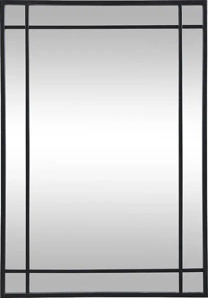Vente-unique - HISAE Spiegel Metall Schwarz - B 2 cm x H 86,5 cm x L 60 cm
