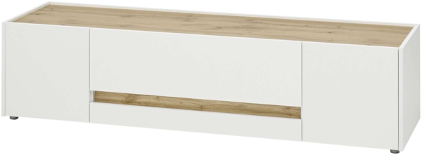 99rooms Century Lowboard II Weiß Wotan Eiche Dekor Bild 3