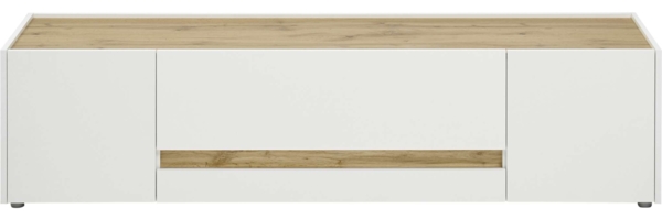 99rooms Century Lowboard II Weiß Wotan Eiche Dekor Bild 1