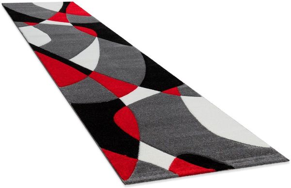 Paco Home Läufer Diamond 664, rechteckig, Höhe: 18 mm, Teppich-Läufer, Kurzflor, 3D-Design, modernes geometrisches Muster