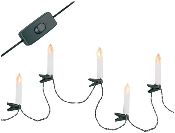 Coen Bakker Deco BV LED-Christbaumkerzen, 50-flammig, 50 Kerzen weiß 12,5m classic warm Schalter Innen