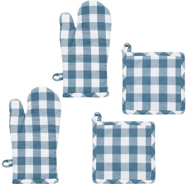 REDBEST Topflappen Küchenset "Nashville" 4-teilig, Karo