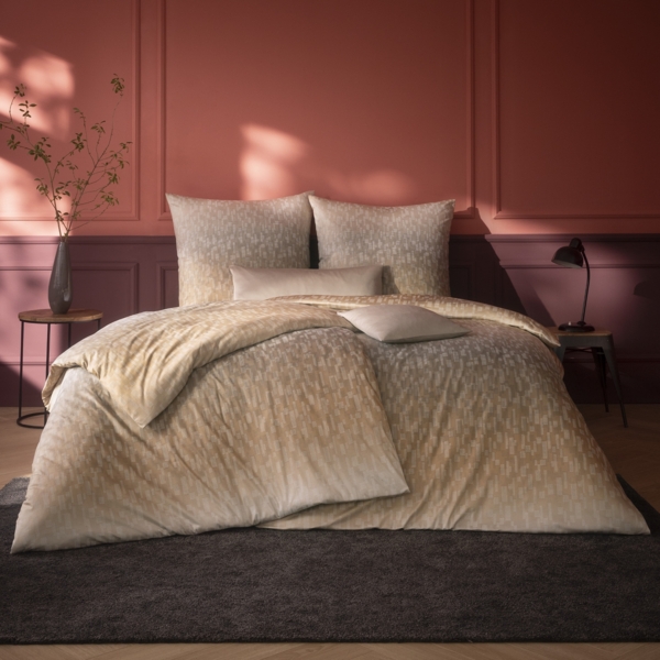 Estella Interlock Jersey Bettwäsche Viktor 6369-320 Karamel 135x200