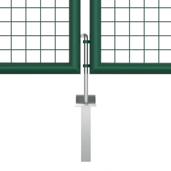 vidaXL Maschen-Gartentor aus Stahl 400 x 125 cm Grün 145749 Bild 4