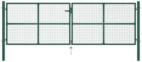 vidaXL Maschen-Gartentor aus Stahl 400 x 125 cm Grün 145749 Bild 2