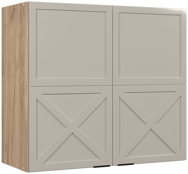 Küchenglasschrank Fame-Line GrauBeige 80 cm Vicco