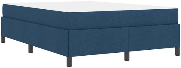 vidaXL Boxspringbett mit Matratze Blau 140 x 190 cm Stoff 3398863 Bild 9