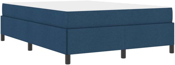 vidaXL Boxspringbett mit Matratze Blau 140 x 190 cm Stoff 3398863 Bild 4