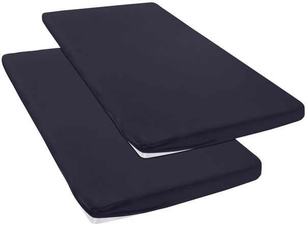 OTTO home Spannbettlaken Topper Basic, in Gr. 90x200, 140x200 oder 180x200 cm, Microfaser-Jersey, Gummizug: rundum, (2 Stück), Baumwolle, Matratzen bis 8 cm Höhe, Bettlaken, Spannbetttuch, Laken