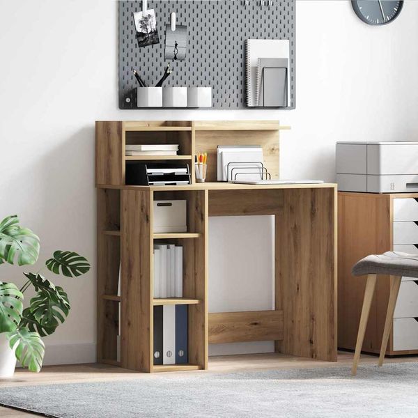 vidaXL Schreibtisch Artisan-Eiche 90 x 48 x 101,5 cm Holzwerkstoff 869529