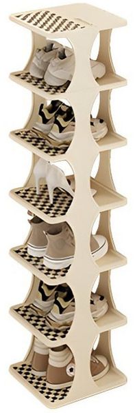 TUWENA Schuhregal Vertikales schmales Schuhregal, Verstellbar Schuhturm für kleine Räume