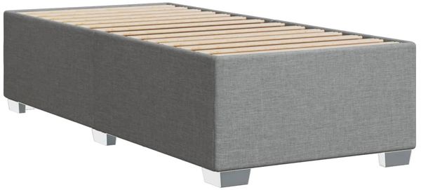 vidaXL Bettgestell ohne Matratze Hellgrau 100x200 cm Stoff 3284450 Bild 6