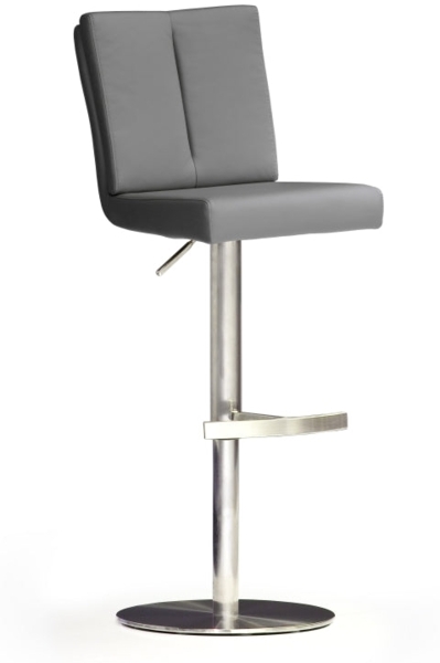 Barstuhl 'Bruni III' - Kunstleder Braun - Edelstahl Bild 4