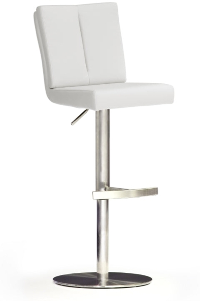 Barstuhl 'Bruni III' - Kunstleder Braun - Edelstahl Bild 2