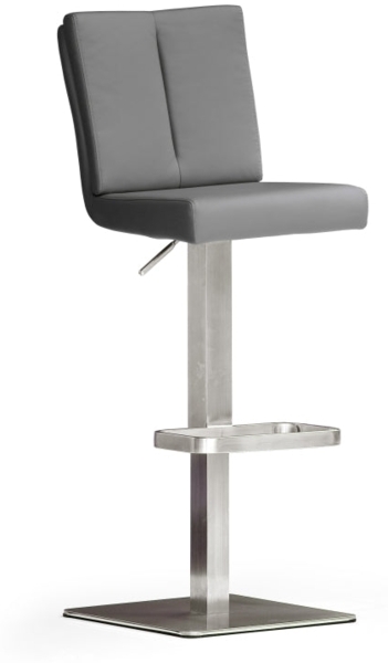 Barstuhl 'Bruni III' - Kunstleder Braun - Edelstahl Bild 9