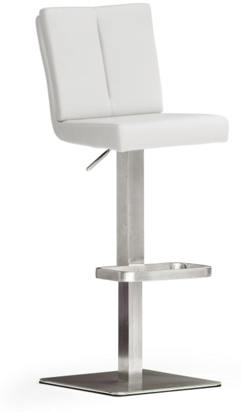 Barstuhl 'Bruni III' - Kunstleder Braun - Edelstahl Bild 7